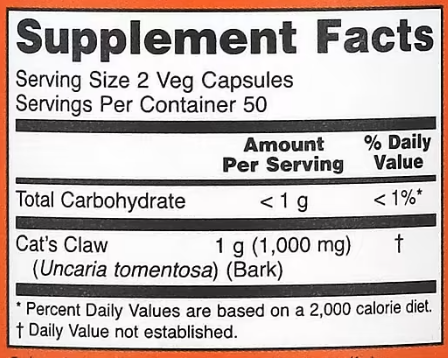 Cat's Claw 500 мг - 100 веган капс